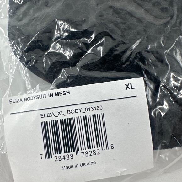 Mariemur Black Mesh Eliza Bodysuit Size XL - Picture 3 of 9